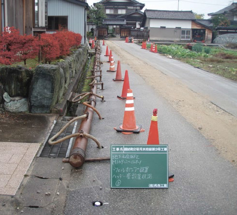 写真：ウエルポイント工法